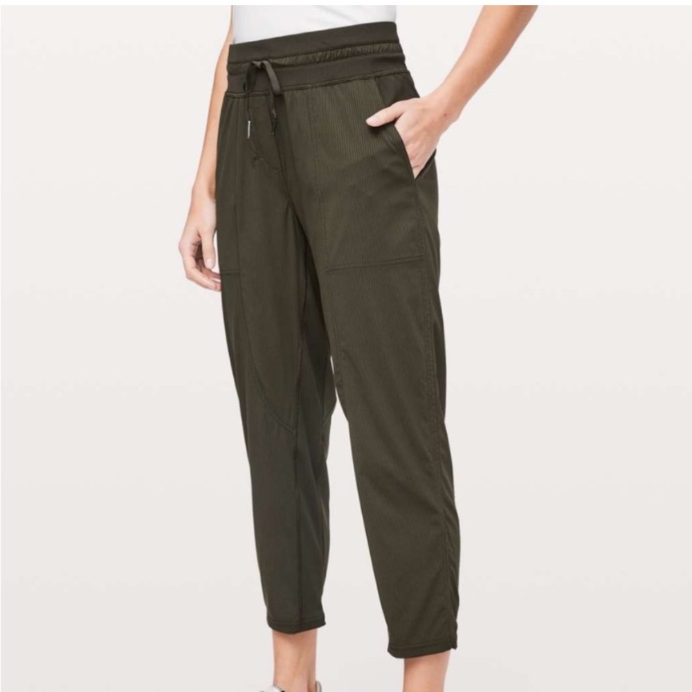Dance studio pants in olive green
